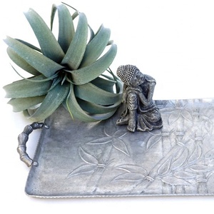 Vintage Forged Aluminium Serving Tray Modern <b>High</b> Finished Serving Tray Top Quality Luxury <b>Table</b> and <b>Kitchen</b> Ware Tray - Product Image 1