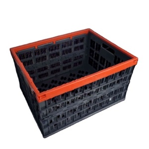 ADVANTEGEOUS Crates Transporting Fruits and Vegetable Plastic Hinged-frame Collapsible Plastic Foldable Crates PP Plastic ATP