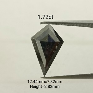 Dimoet — rouleau de sel, poivre et lait glacé, diamant ample de forme géométrique i3, diamant naturel pour bijoux anciens - Product Image 3