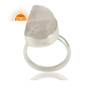 ชุด Bezel 925แหวนเงินสเตอร์ลิงเครื่องประดับพลอยขายส่งธรรมชาติสีรุ้งพลอยพลอยเครื่องประดับแหวนค๊อกเทล - Product Image 2