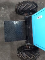 Mini dumper électrique de 500kg avec roue pneumatique, matériau métallique de brouette entraînée par batterie