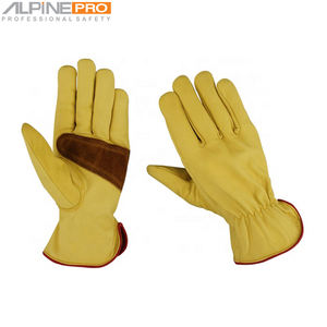 Gants de sécurité de conducteur de haute qualité directement de l'usine OEM fabriqués au Pakistan en cuir de chèvre doublure en coton matériau en caoutchouc - Product Image 4