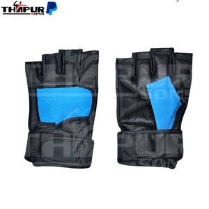 Guantes de cuero de neopreno unisex de medio dedo para entrenamiento de gimnasia entrenamiento Fitness levantamiento de pesas para ciclismo hogar deportes al aire libre - Product Image 5