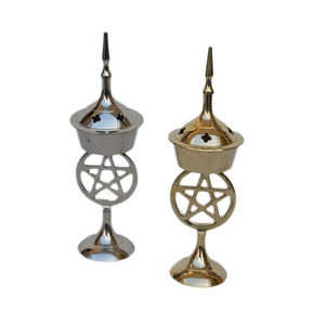 Bonne conception pour la décoration de Table, brûleur d'encens avec support d'encens de finition très argenté et doré - Product Image 2