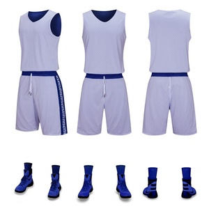 Vêtements de sport Double face, combinaisons d'entraînement de basket-ball d'université, vêtements d'été, ensembles de maillots de basket-ball, gilet court - Product Image 5