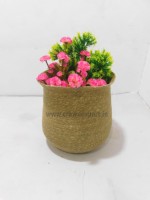 Set Pot Tanaman Jute 4 Buah Desain Minimalis, Tas Tanam untuk Dekorasi Rumah Indoor & Outdoor, Keranjang & Pot Bunga Jute