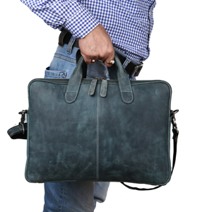 Proveedor indio Leo Torresi, bolso portafolio de cuero genuino de vaca/búfalo vintage, bolso para portátil, bolso ejecutivo para hombres y mujeres - Product Image 5