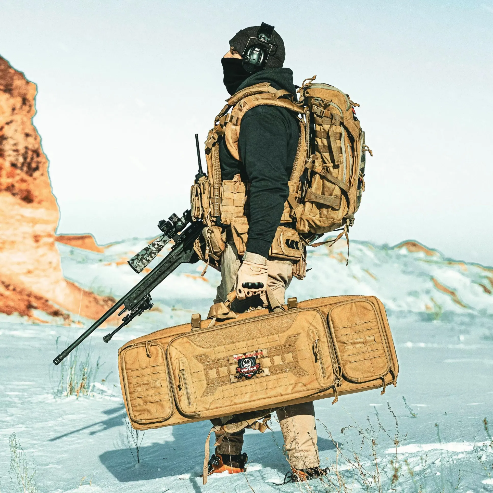 YAKEDA в наличии, Чехол для оружия, многофункциональная сумка для наружной охоты, путешествий, стрельбы, военной тактической винтовки