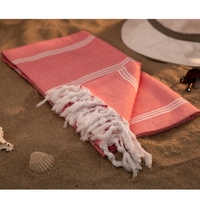 Turkish Cotton Woven Striped Modern Fouta Beach Towel-Quick-Dry Eco-Friendly Luxury Hammam Towel for Child All-Season Use