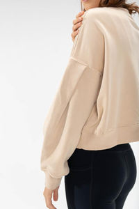 Sweat-shirt à capuche pour femme, en molleton de coton, de haute qualité, personnalisé, avec logo imprimé, haut court, grande taille, 100% - Product Image 2