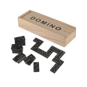 Boîte de Domino en bois naturel fabriqué au Vietnam, pièces - Product Image 1