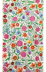 Diseño personalizado de lujo Original uzbeko bordado de seda tapicería decorativa Suzani tela para corredor tapiz de pared Panel - Product Image 3