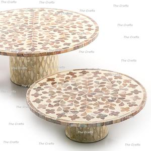 Juego de diferentes tamaños de dos soportes para pasteles de madera y madre de perla soporte para servir pasteles a un precio asequible - Product Image 4