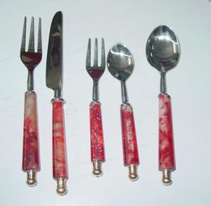 Handcrafted <b>Metal</b> With Glass <b>Bead</b> Cutlery Set for Kitchen Hotels Restaurant Fashionable Trending Design at Reasonable Rate - Product Image 4