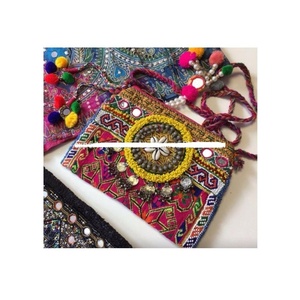 Indian Modern Bohemian Summer Embroidery Designer Handmade <b>Beaded</b> Messenger Bags Light Weight <b>Large</b> Capacity Women Evening Bags - Product Image 1