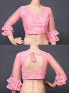 Blouse en tissu de soie lourde indienne, paillettes brodées, chemisier de travail, lehenga, nouvelle collection - Product Image 2