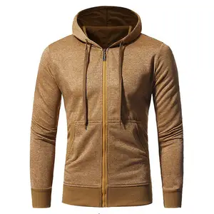 100% मिस्र के कपास 400 जीएसएम सामने जिपर सांस Hoodies