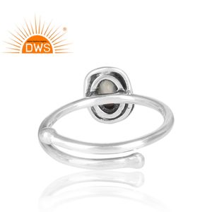 Anillo de piedras preciosas de howlita blanca, proveedor de joyería, anillo de plata de diseño indio oxidado de Ley 925, joyería al por mayor - Product Image 4