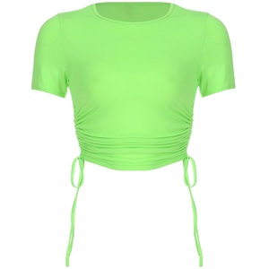 180gsm 100% Cotton Customized Logo Printed Blank tshirts Wholesale Plain Women T Shirt - Product Image 1