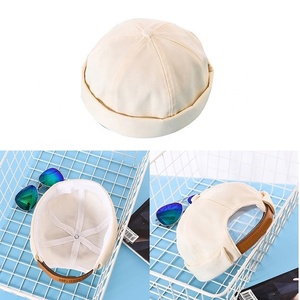Fashion Adjustable Unisex Docker Sailor Biker Baseball <b>Cap</b> Casual <b>Brimless</b> Denim 100% Cotton Summer - Product Image 4