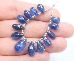 ลูกปัดเหลี่ยมเพชรพลอย kyanite รูปร่างหยดลูกปัดอัญมณีธรรมชาติ - Product Image 3