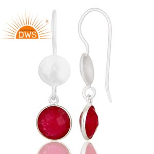 Fabulous Handmade Sterling Fine Silver Hook Earrings Wholesale Round Red Aventurine Gemstone Earrings Jewelry - Product Image 3