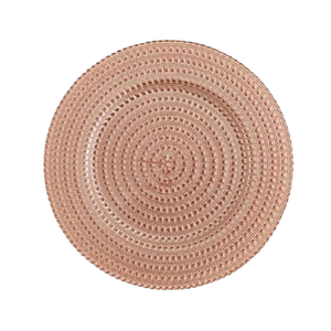 Assiette de présentation classique en acier inoxydable écologique, couleur or rose, taille et logo personnalisables pour les hôtels et les mariages - Product Image 6