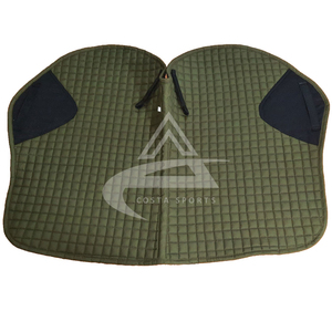 Tapis de selle de cheval vert foncé équestre anti-rétrécissement personnalisé respirant grande taille confortable coussin de selle de cheval en tissu de coton - Product Image 2
