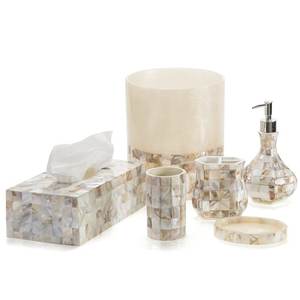 Jabonera de madreperla con incrustaciones de fregona en diseño de lujo y jabonera de forma ovalada para baño cocina hogar Tradnary - Product Image 6