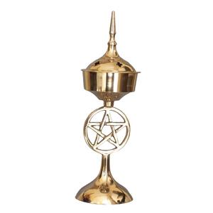 Handmade Brass Incense Resin Burner Lobandaan <b>Aroma</b> Therapy Home Decor Charcoal Burner Incense Holder for Aromatherapy <b>Diffuser</b> - Product Image 2