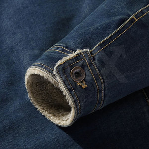 Jeans à col en fourrure Vestes oversize Vêtements de mode homme Veste en jean - Product Image 3