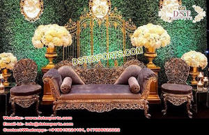 ชุดโซฟาโบราณทำจากไม้สักสำหรับงานแต่งงาน,ชุดโซฟาไม้สไตล์อาหรับโบราณสำหรับงานแต่งงานงานไม้ราชสถาน - Product Image 6