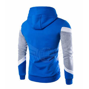 Sweats à capuche pour hommes, vêtements d'hiver, vente en gros, couleur bleue, manches longues, sur mesure, en coton biologique, fabriqué au Pakistan - Product Image 2
