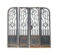 Puertas de entrada de interior de hierro forjado, puertas de doble puerta de estilo italiano antiguo, retro, fabricantes de la India