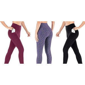 Women's Customizable Gym & Yoga <b>Legging</b> Breathable Solid Pattern Pants <b>with</b> Side <b>Pocket</b> Offering Size and Design Options - Product Image 1