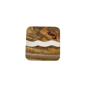 Sous-verre à thé en matériau écologique, ensemble de 4 sous-verres décoratifs pour thé, style luxueux, vaisselle pour hôtel et restaurant, sous-verres pour tasses à thé - Product Image 1