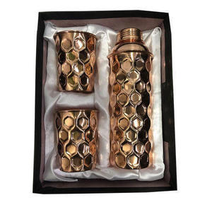 ชุดแก้วน้ำทองแดงพร้อมถ้วย3ชิ้น,อุปกรณ์เครื่องดื่มที่ยั่งยืน - Product Image 2