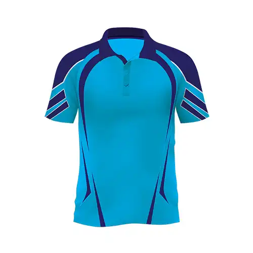 Source Wholesale Cheap Price New Design Custom 2022 Full Sublimation Mens  sky blue and navy Polo Shirt T Shirt on m.