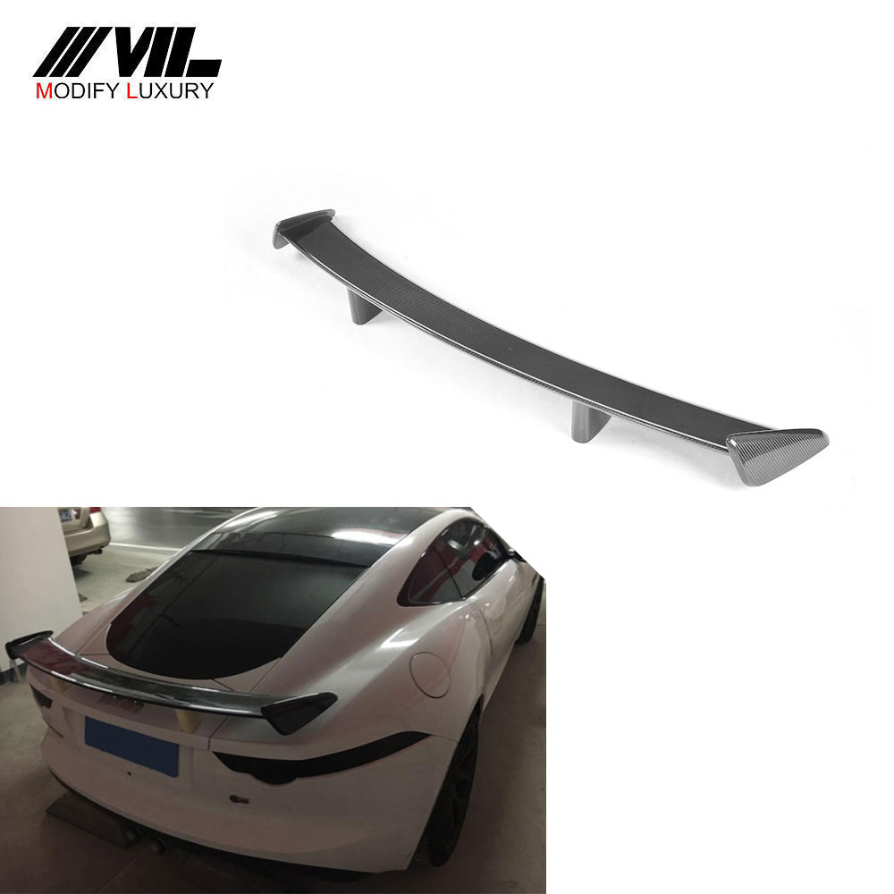F-TYP углеродного волокна гоночный автомобиль спойлер для Jaguar F-TYPE купе 2-дверный 14-18