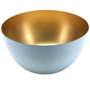 Bol à bonbons en métal plaqué or, pour extérieur, Design de feuille noire, bol de service en fer de haute qualité - Product Image 2