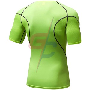 เสื้อยืดรัดรูปแขนสั้นของผู้ชายเสื้อตั้งพื้นแห้งสุดเท่ - Product Image 2