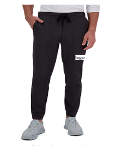 Pantalon de jogging pour hommes, 100% Polyester, noir, personnalisé, rouge, bleu clair, pour les affaires, avec fermeture élastique, vêtement importé à la Machine - Product Image 1