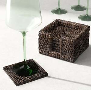 Dessous de verre en rotin au design antique Tasse à thé et dessous de verre à café Logo personnalisé Accessoires de maison et de cuisine Napperons pour café - Product Image 6