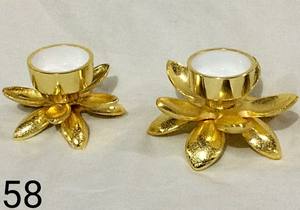 Bougeoir Lotus doré, porte-bougie - Product Image 2