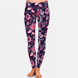 Leggings de Yoga de compresión sublimada disponibles con logotipo personalizado de cintura alta elástica para mujeres-secado rápido y transpirable - Product Image 4