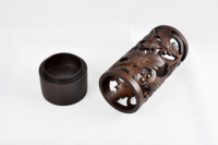 Brûleur d'encens électrique en bois de teck, 100% pouces, sculpté en bois arabe Premium, accessoires de décoration faits à la main, dessins personnalisés