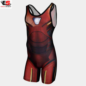 Logo personnalisé de haute qualité pour hommes Gym Wrestling Singlet Nylon Spandex Tissu disponible à la vente - Product Image 5