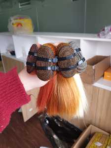 Gran Descuento en Extensiones de Cabello Remy Ombre Naranja y Verde, Precio al por Mayor desde Nigeria para Clientes de Vietnam - Product Image 6