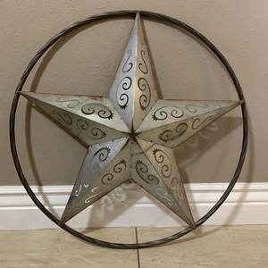 สังกะสีแกะสลักโลหะยุ้งข้าวดาวผนังศิลปะตะวันตกตกแต่งบ้าน - Product Image 1