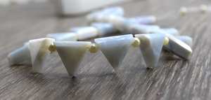 Good Quality 21 Piece Natural <b>Blue</b> <b>Opal</b> Gemstone Faceted Trillion Shape Briolette Beads Makaing Handmade Jewelry Wholesale - Product Image 5